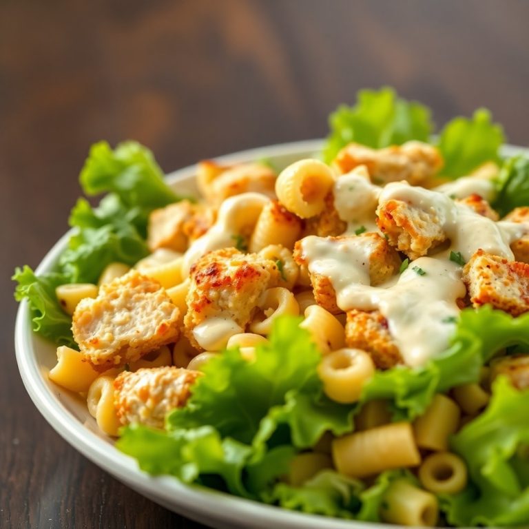 Easy Chicken Caesar Pasta Salad