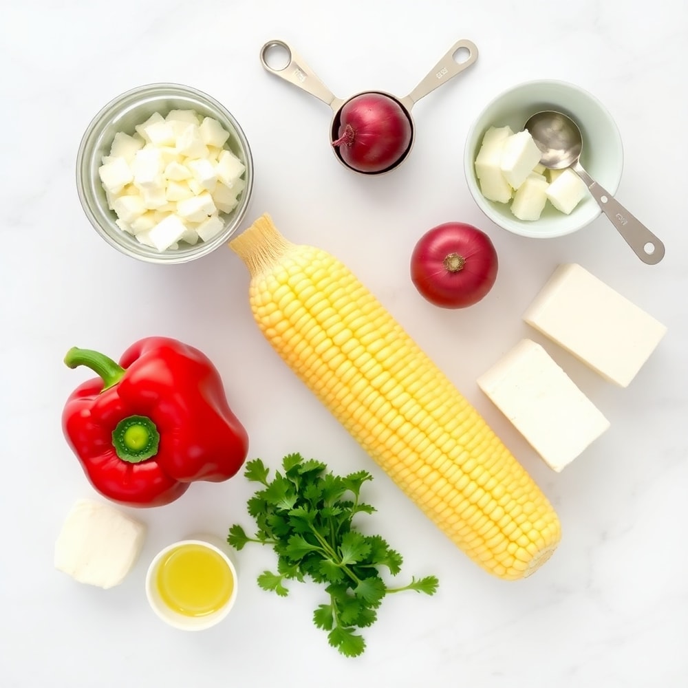 Raw ingredients for Easy Crack Corn Salad