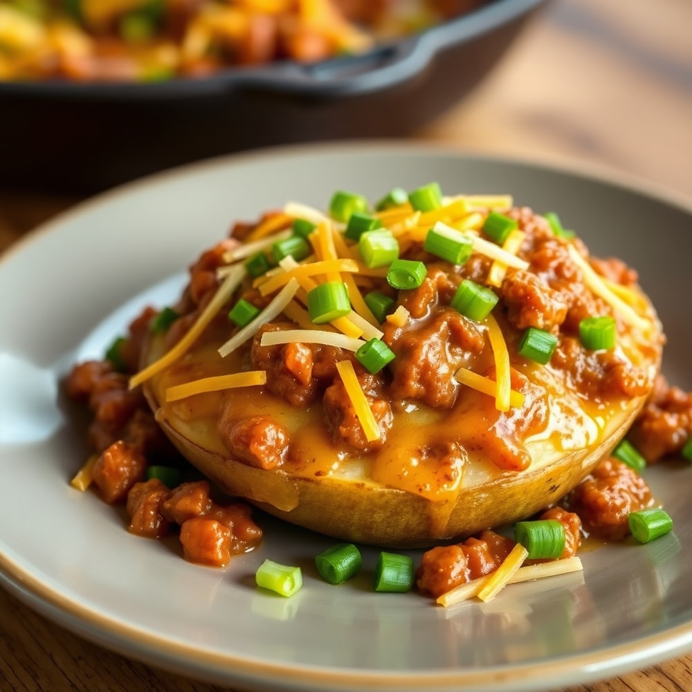 Sloppy Joe Potato Skillet Ready to Serve
