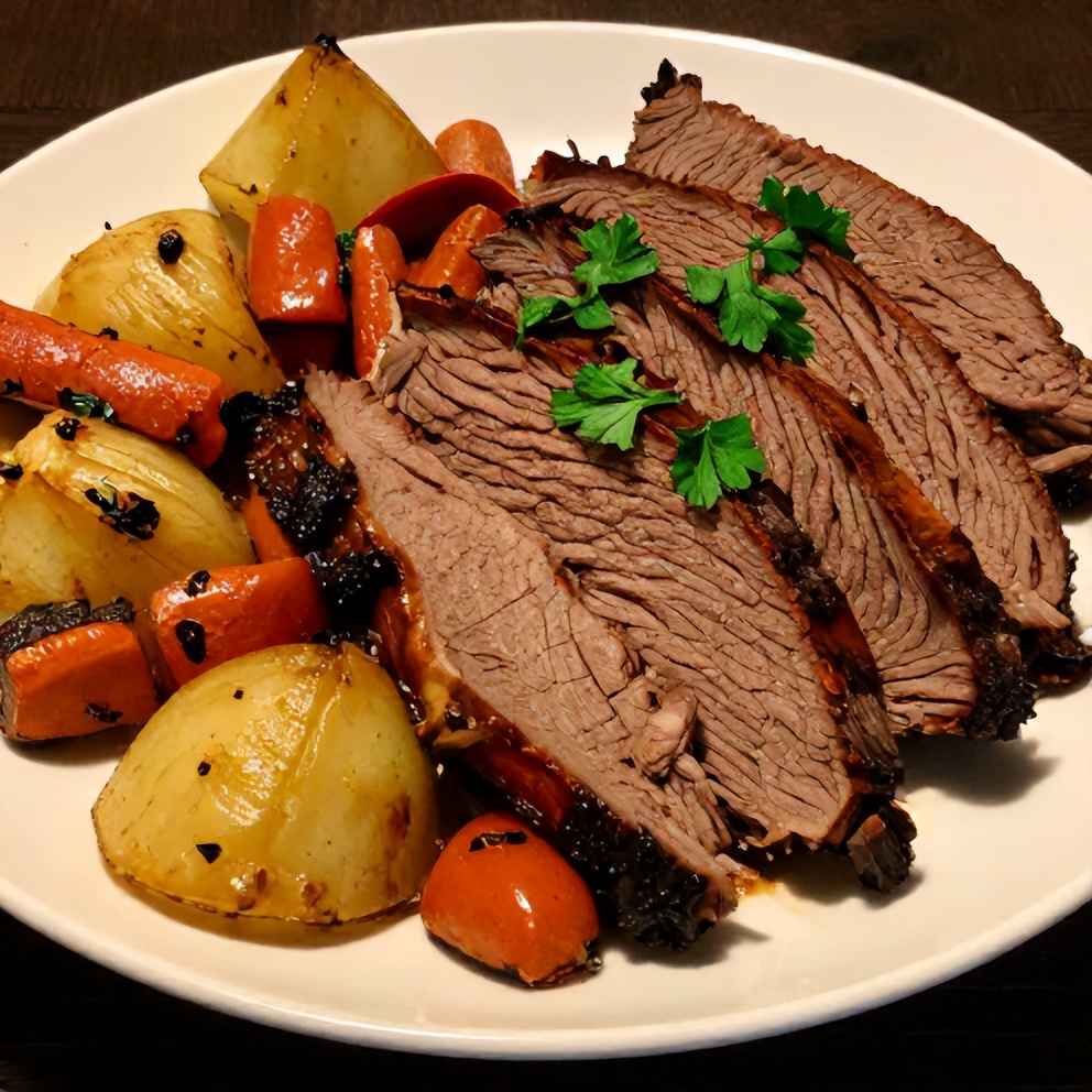 Easy Crock Pot Pot Roast Final Dish