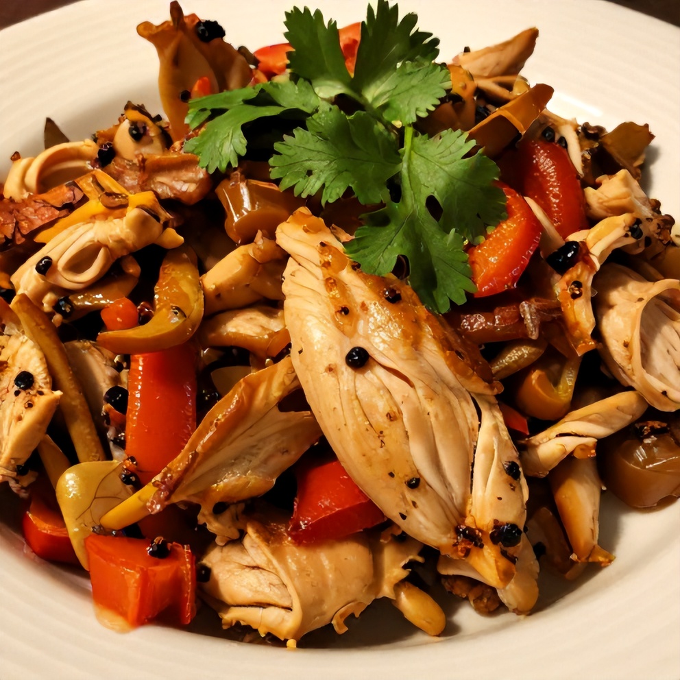 Easy Crockpot Chicken Fajitas plated with tortillas and toppings