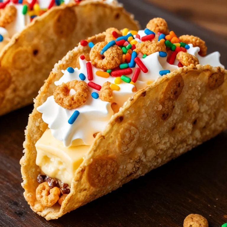 Fruity Pebbles Cheesecake Tacos