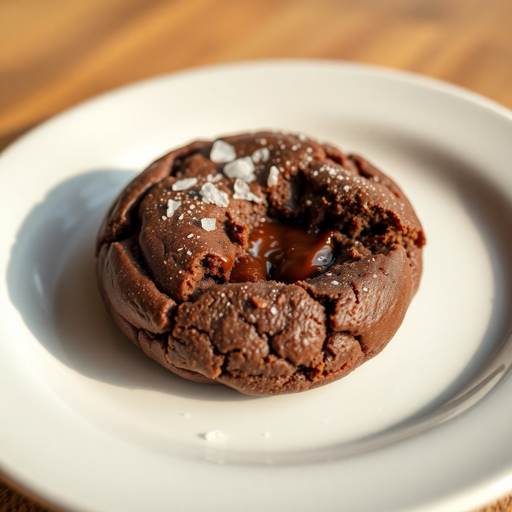 Fudgy Chocolate Brownie Cookies on a Plate