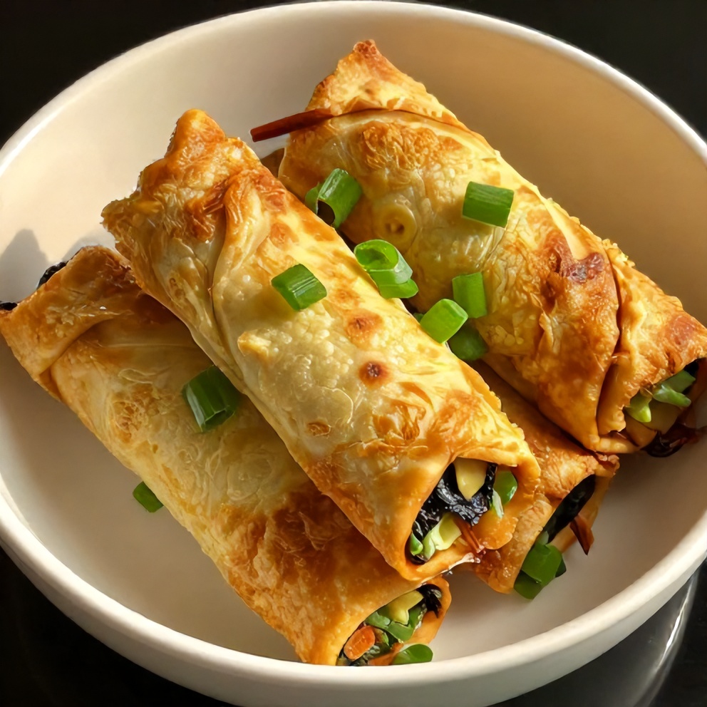 Keto Egg Roll in a Bowl with Green Onions