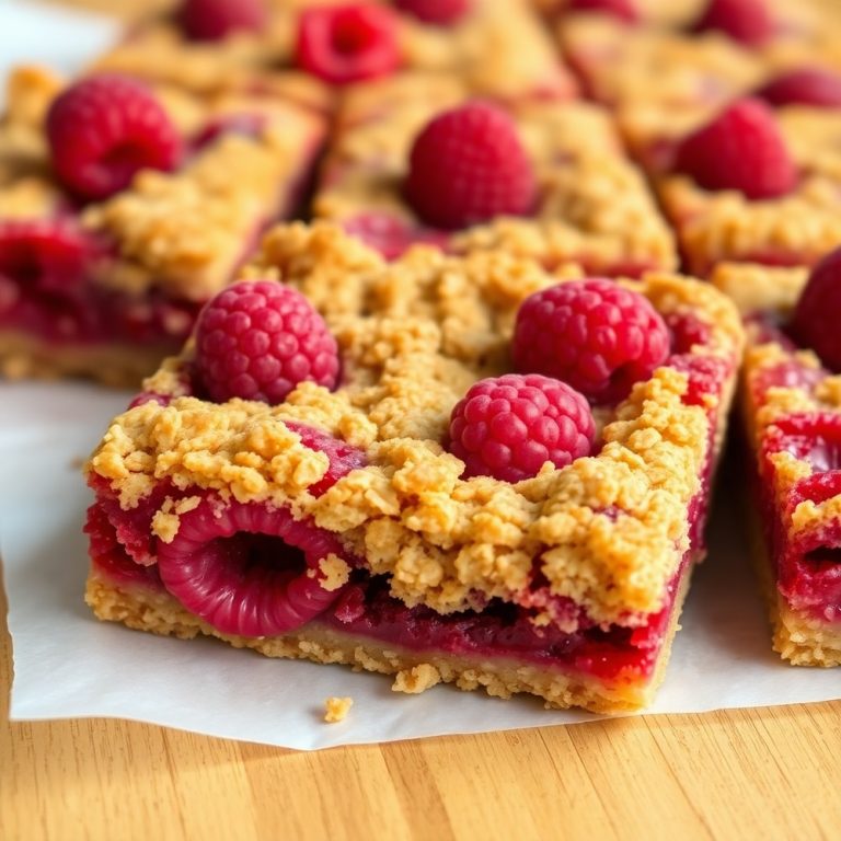 Easy Raspberry Oatmeal Crumble Bars