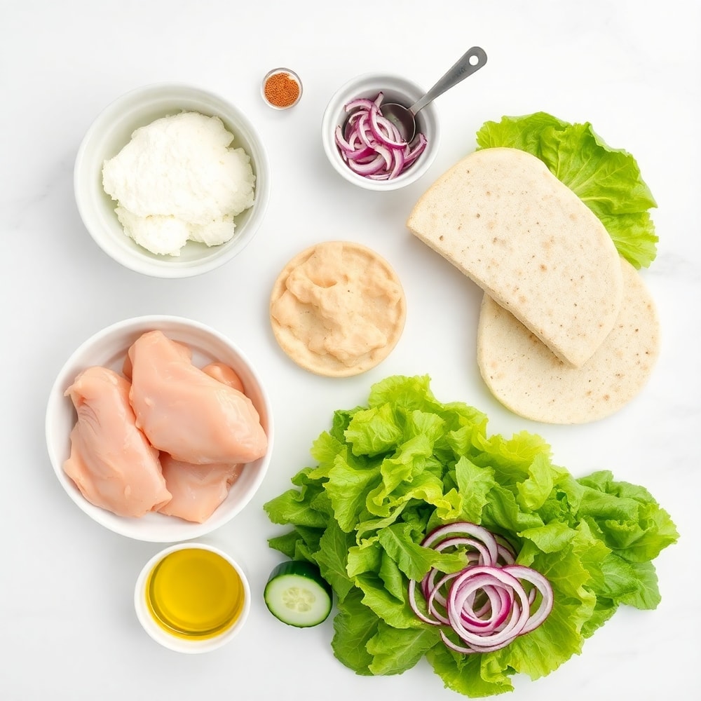 Raw Ingredients for Sheet Pan Chicken Pitas