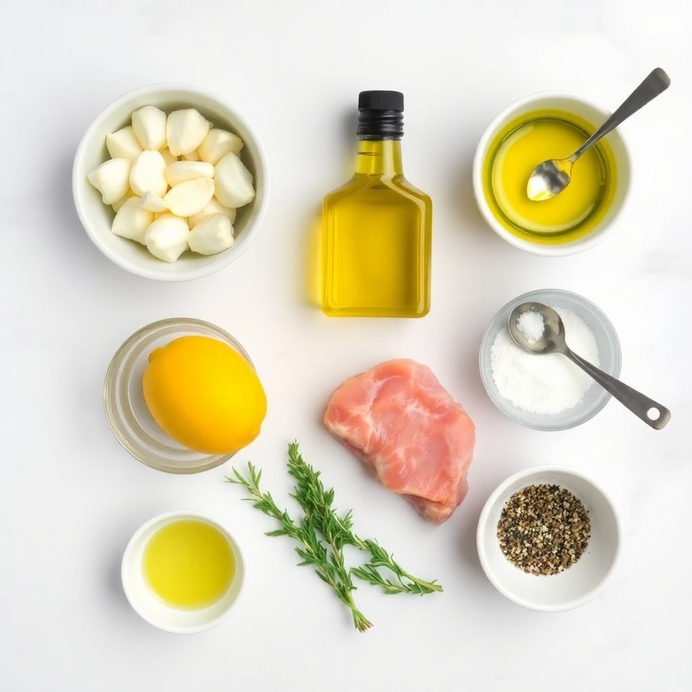 Sheet Pan Lemon Garlic Pork Chops Ingredients