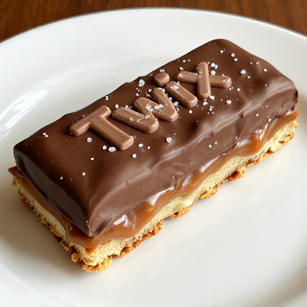 Twix Cookie Bars on a Plate
