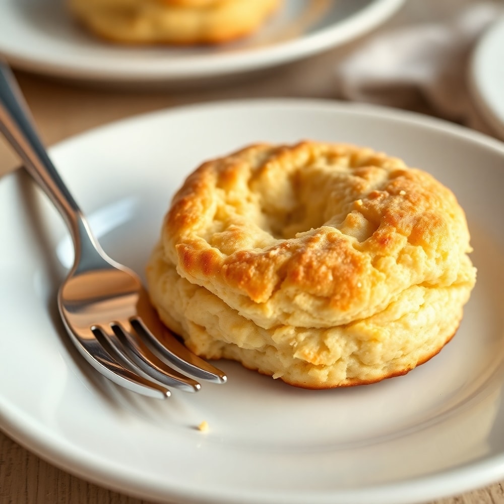 Biscuits on a plate with a fork
