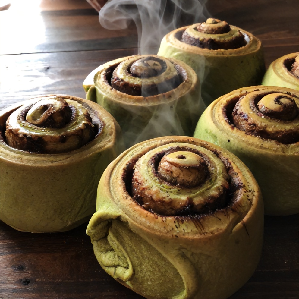 matcha cinnamon rolls