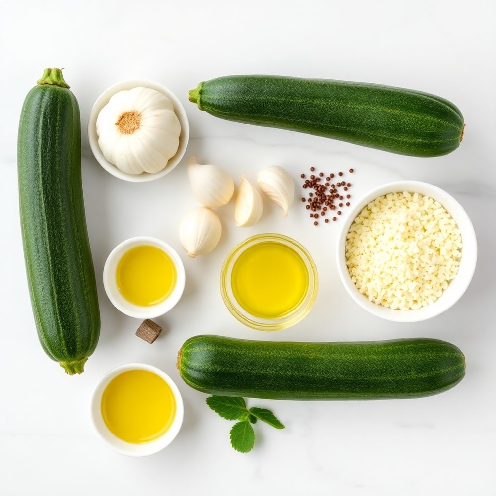Garlic Parmesan Roasted Zucchini Ingredients