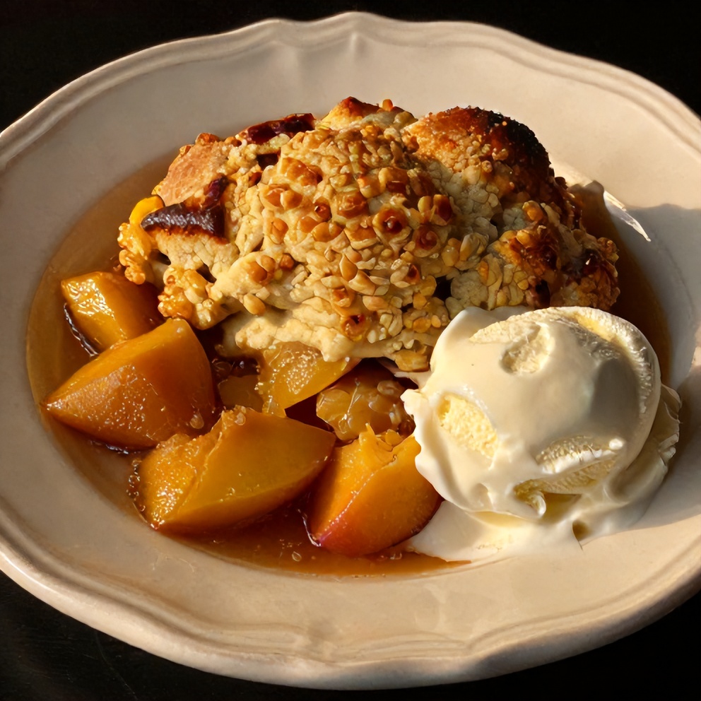 Perfectly Baked Georgia Peach Cobbler