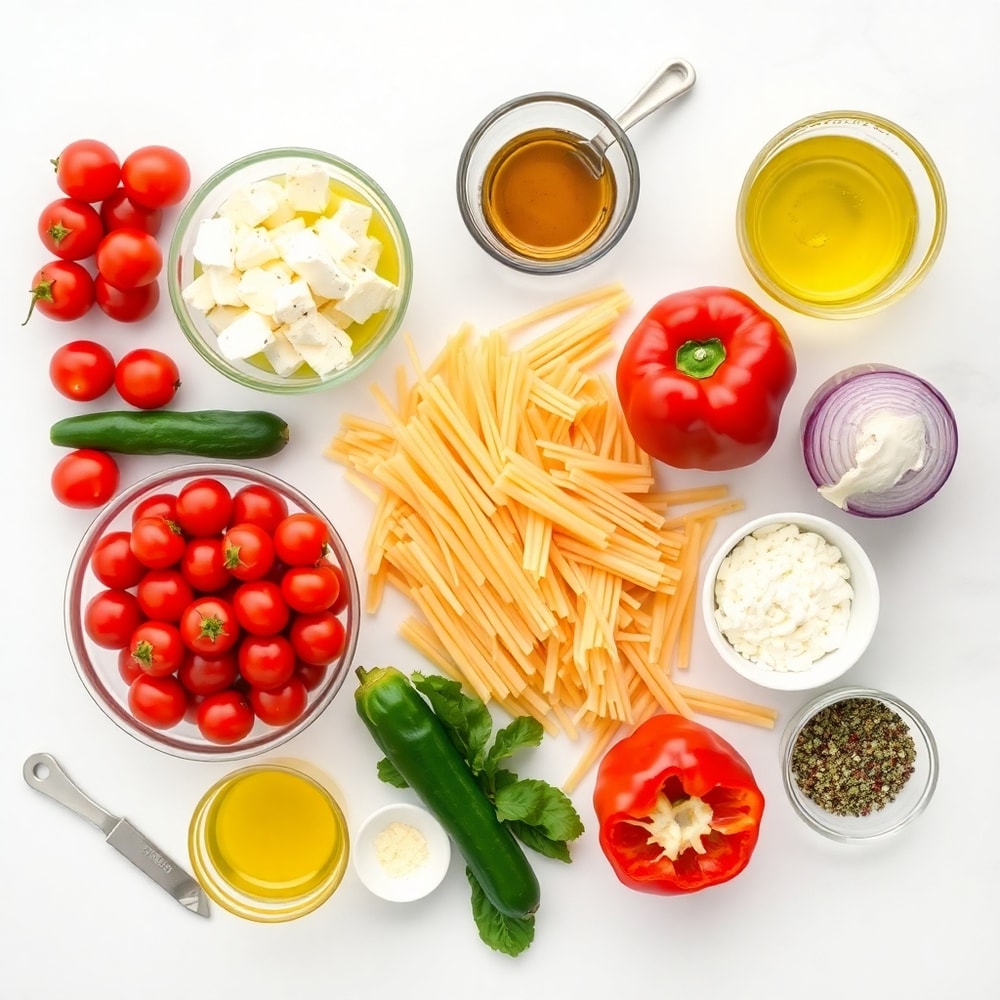 Greek Pasta Salad Ingredients