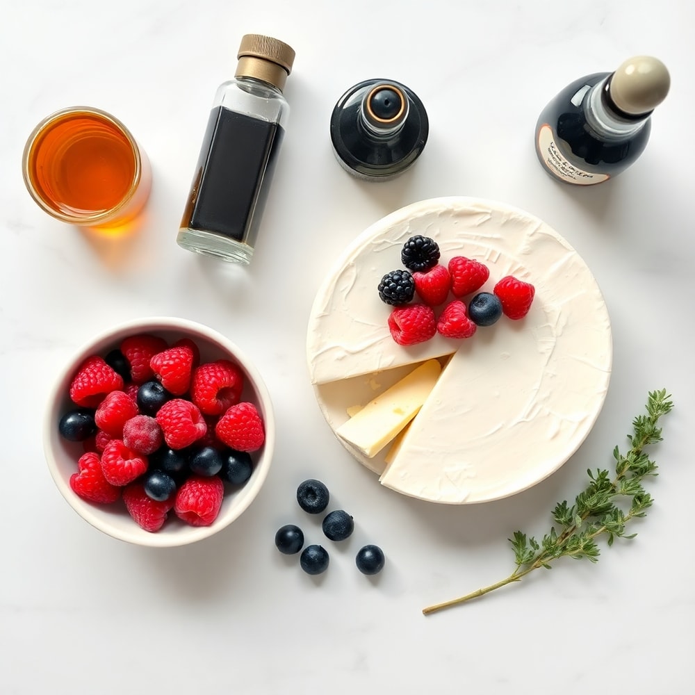 Raw Ingredients for Grilled Brie Cheese Appetizer