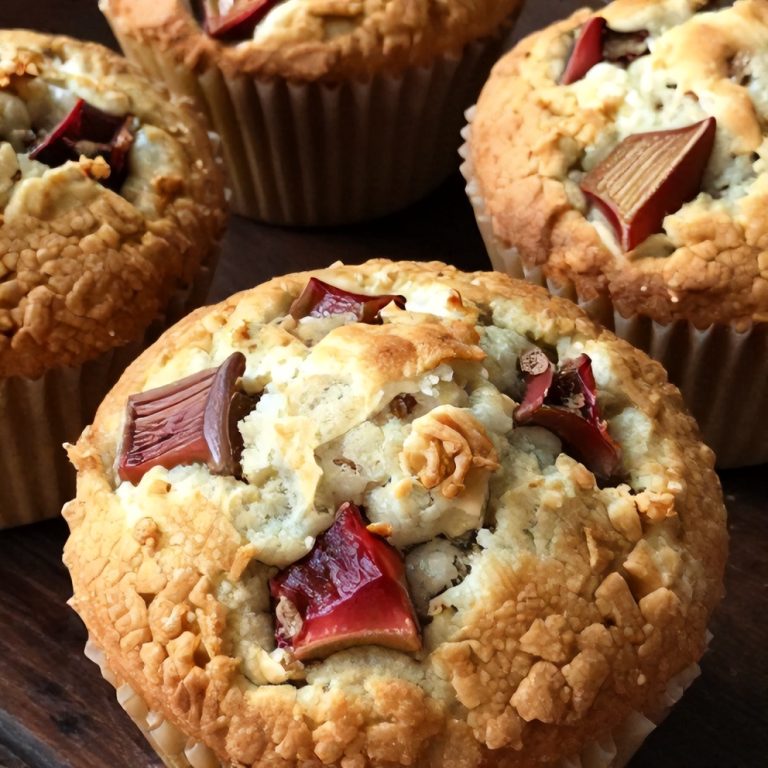 homemade rhubarb muffins