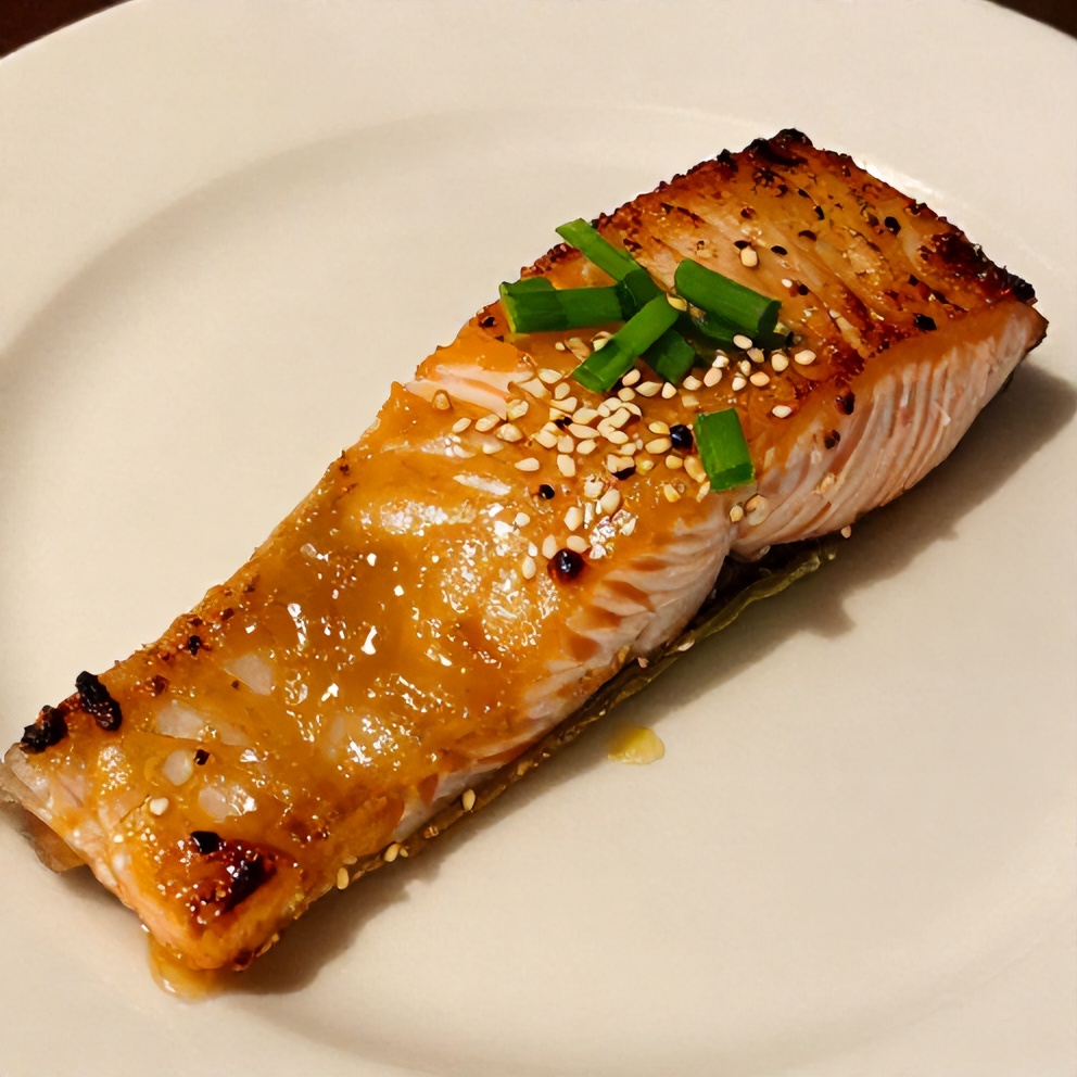 Honey Pineapple Salmon plated with garnish