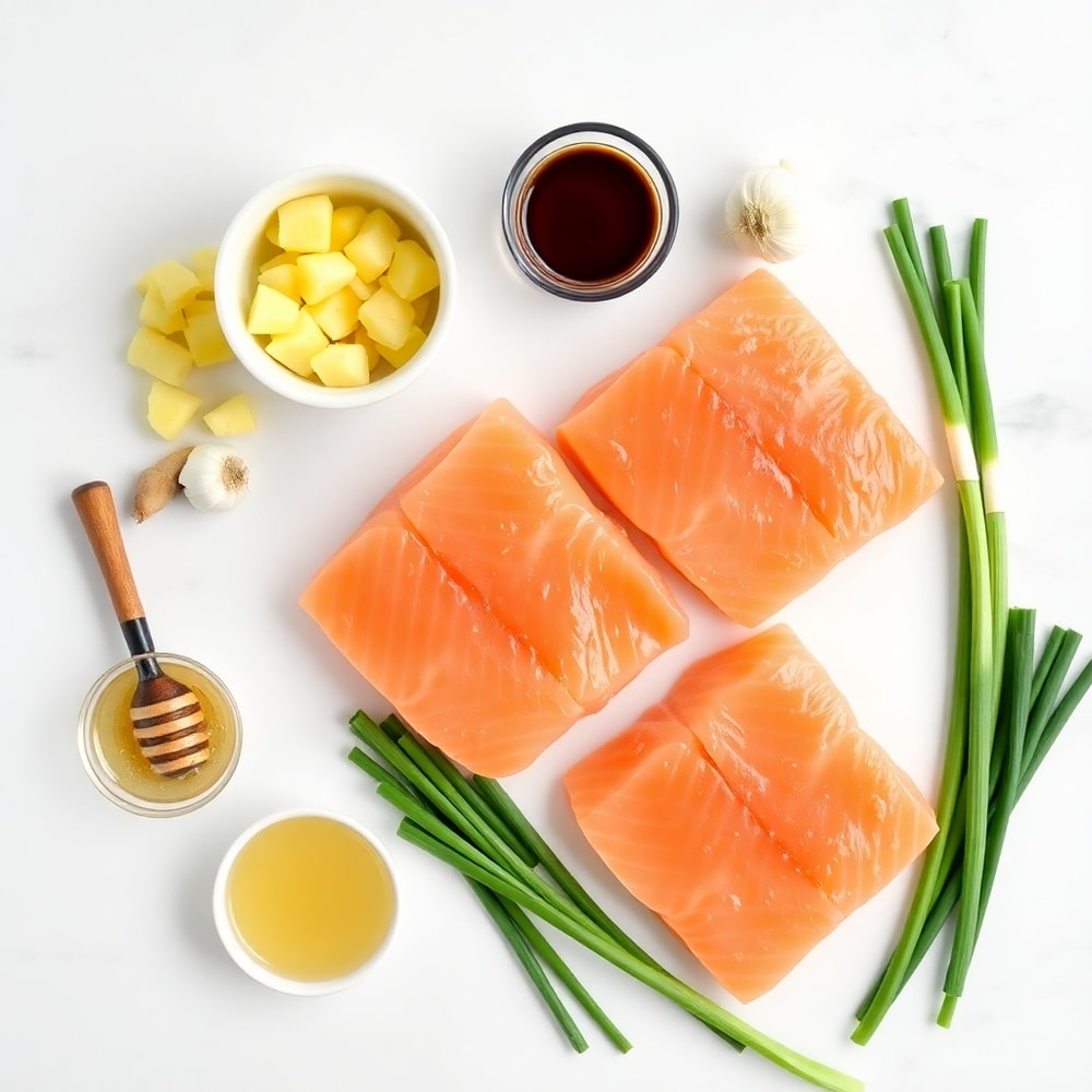 Ingredients for Honey Pineapple Salmon