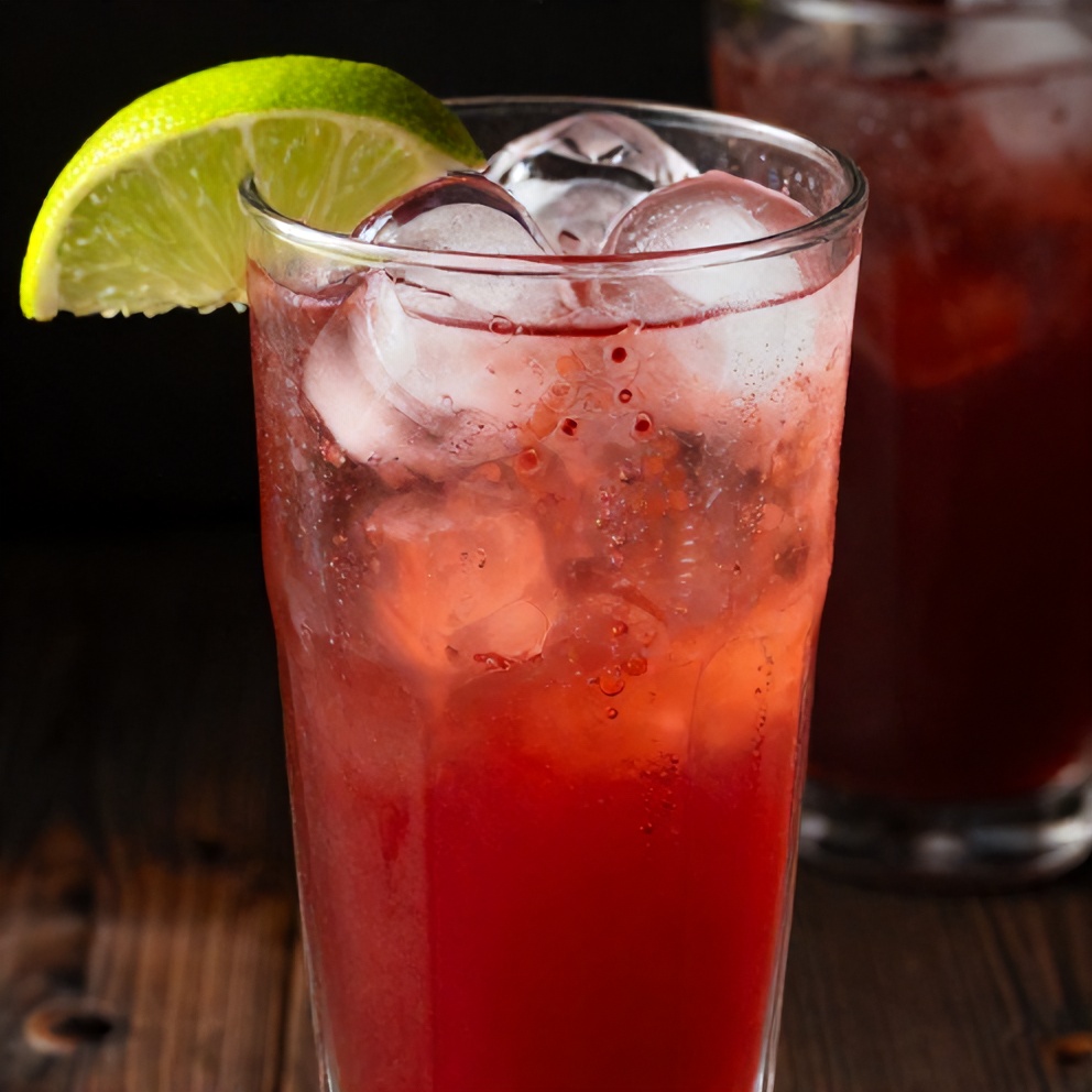 Keto Hibiscus Lime Sparkling Water