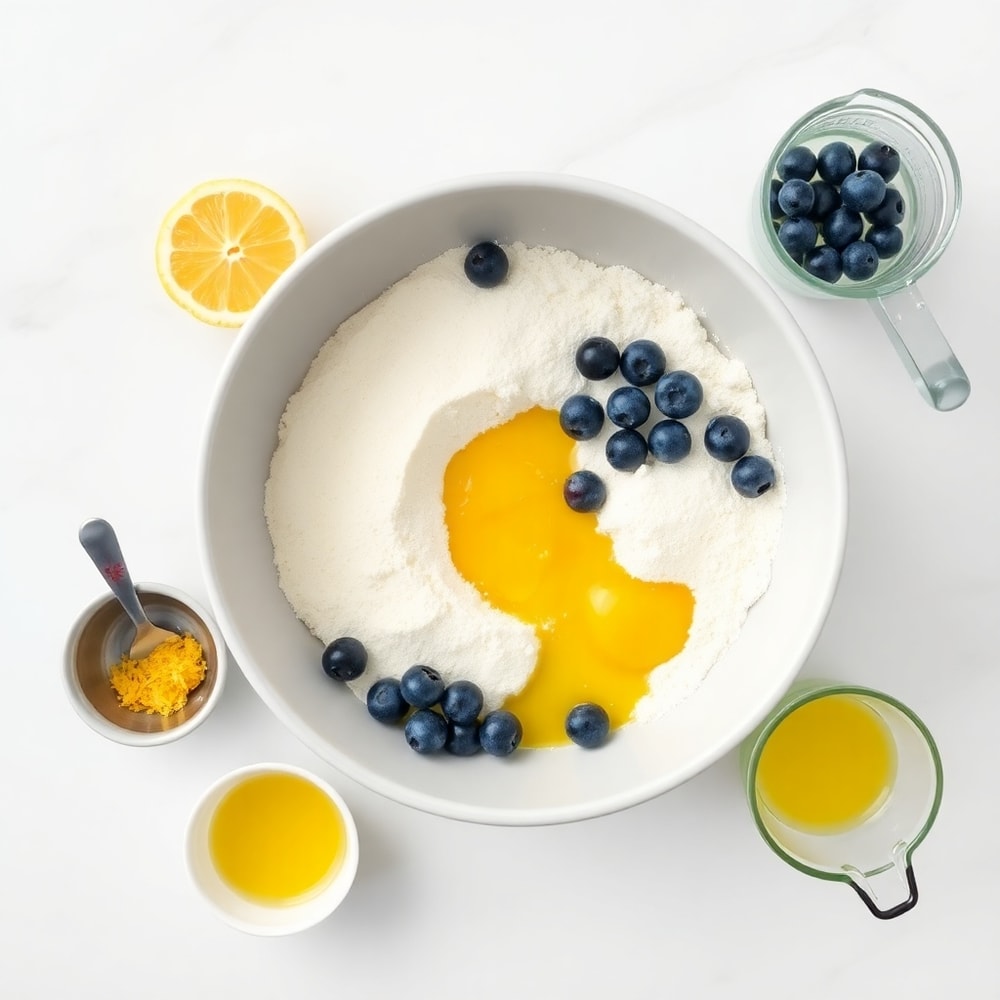 Lemon Blueberry Cottage Cheese Pancake Bites Ingredients