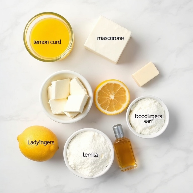 Lemon Tiramisu Ingredients