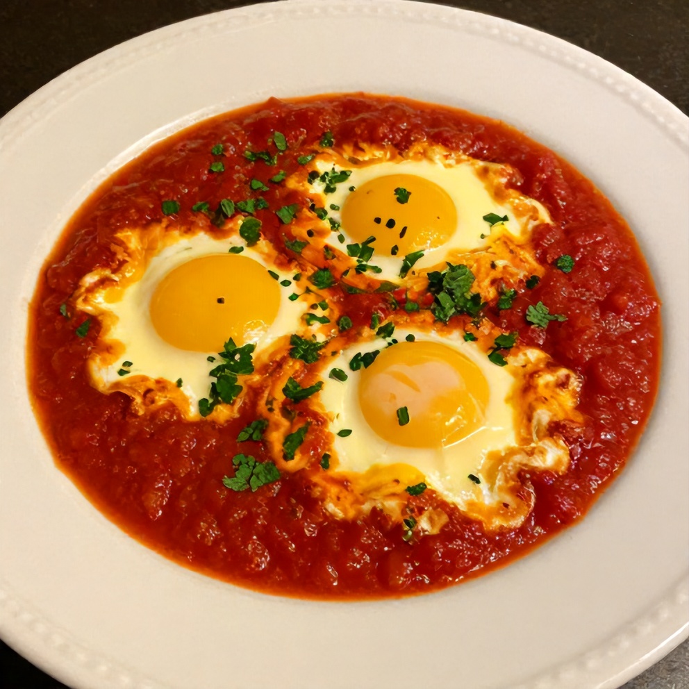 Mediterranean Baked Eggs Ready to Serve