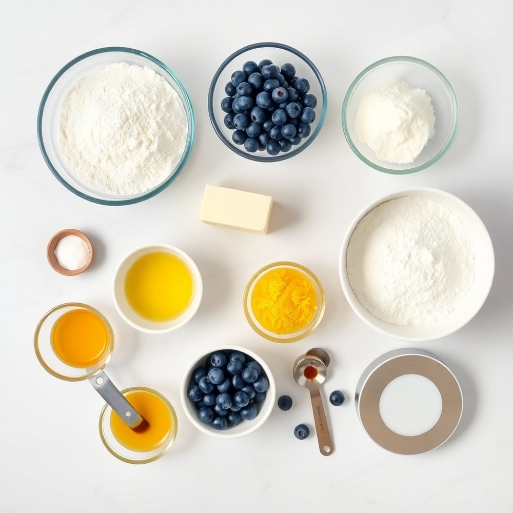Lemon Blueberry Pound Cake Ingredients