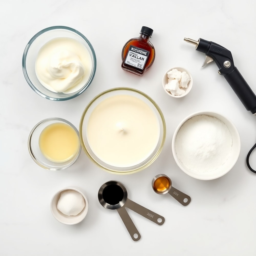 Raw Ingredients for No Churn Crème Brûlée Ice Cream