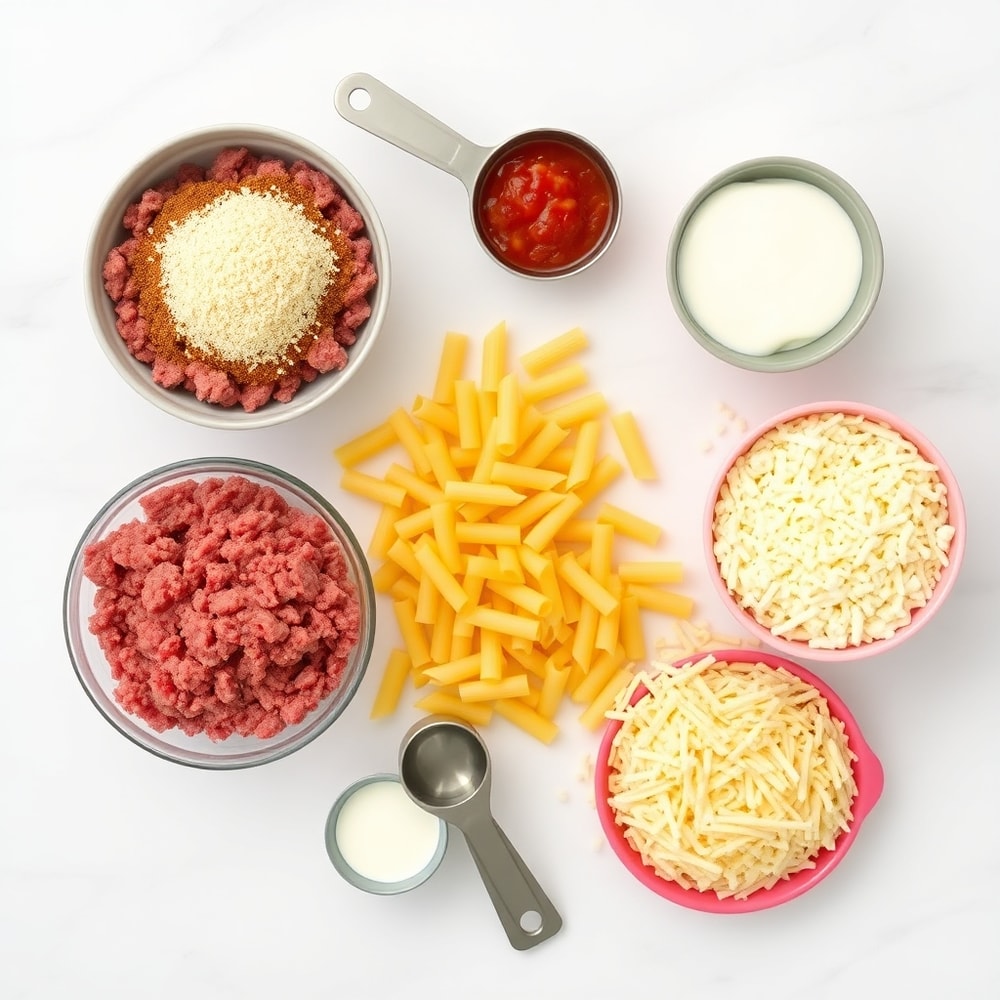 One Pot Cheesy Taco Pasta Ingredients