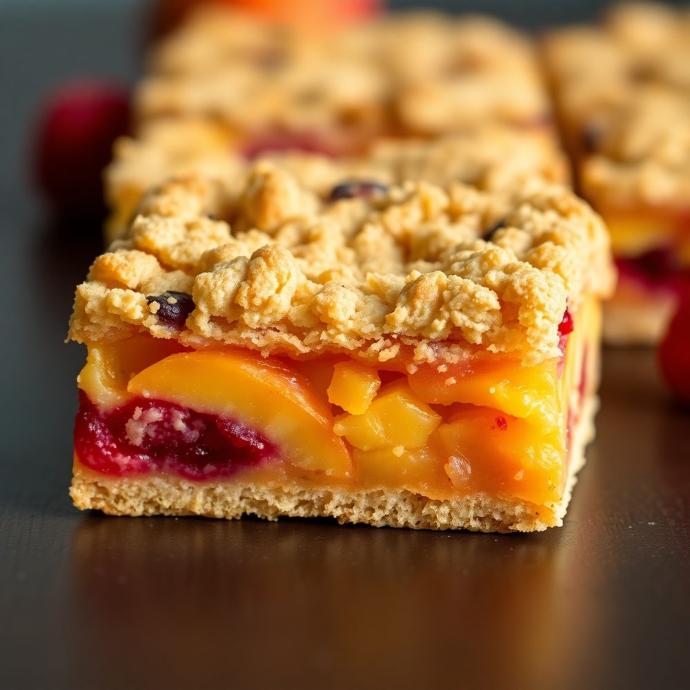 Peach Raspberry Crumb Bars