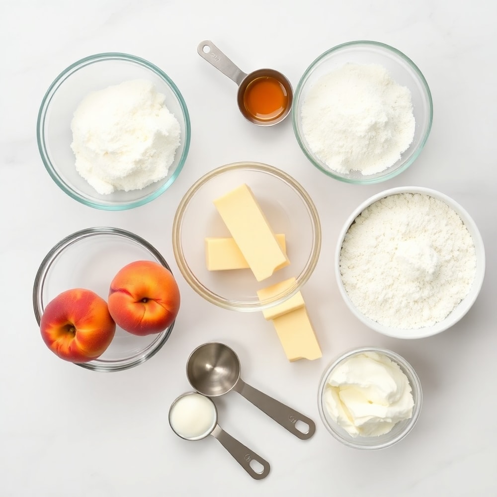 Peaches and Cream Crumble Bars Ingredients