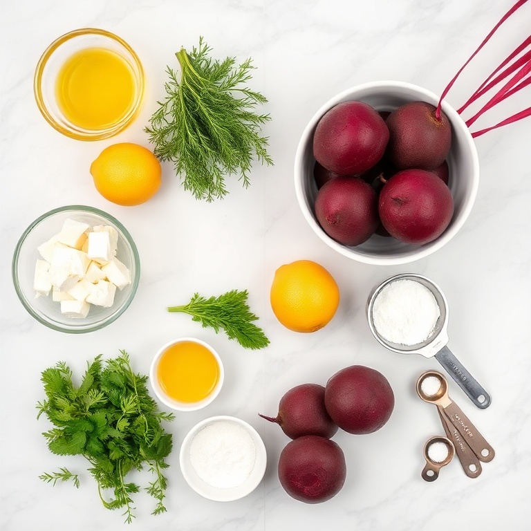 Raw Ingredients for Roasted Beet Salad