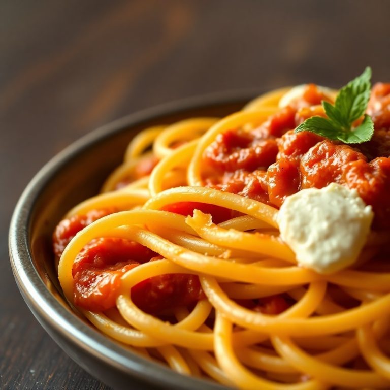 roasted tomato garlic ricotta pasta