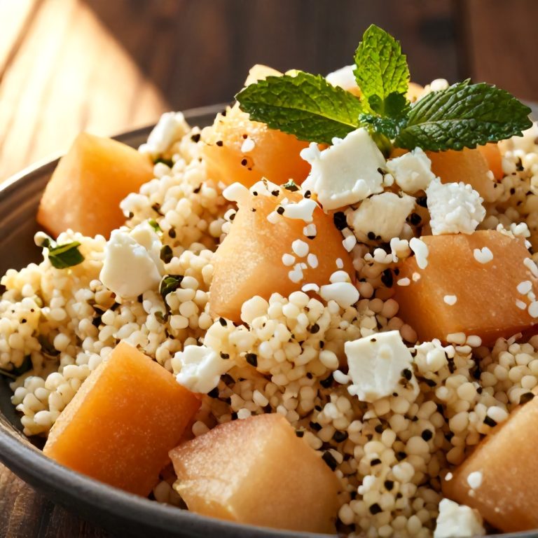 summer melon couscous salad