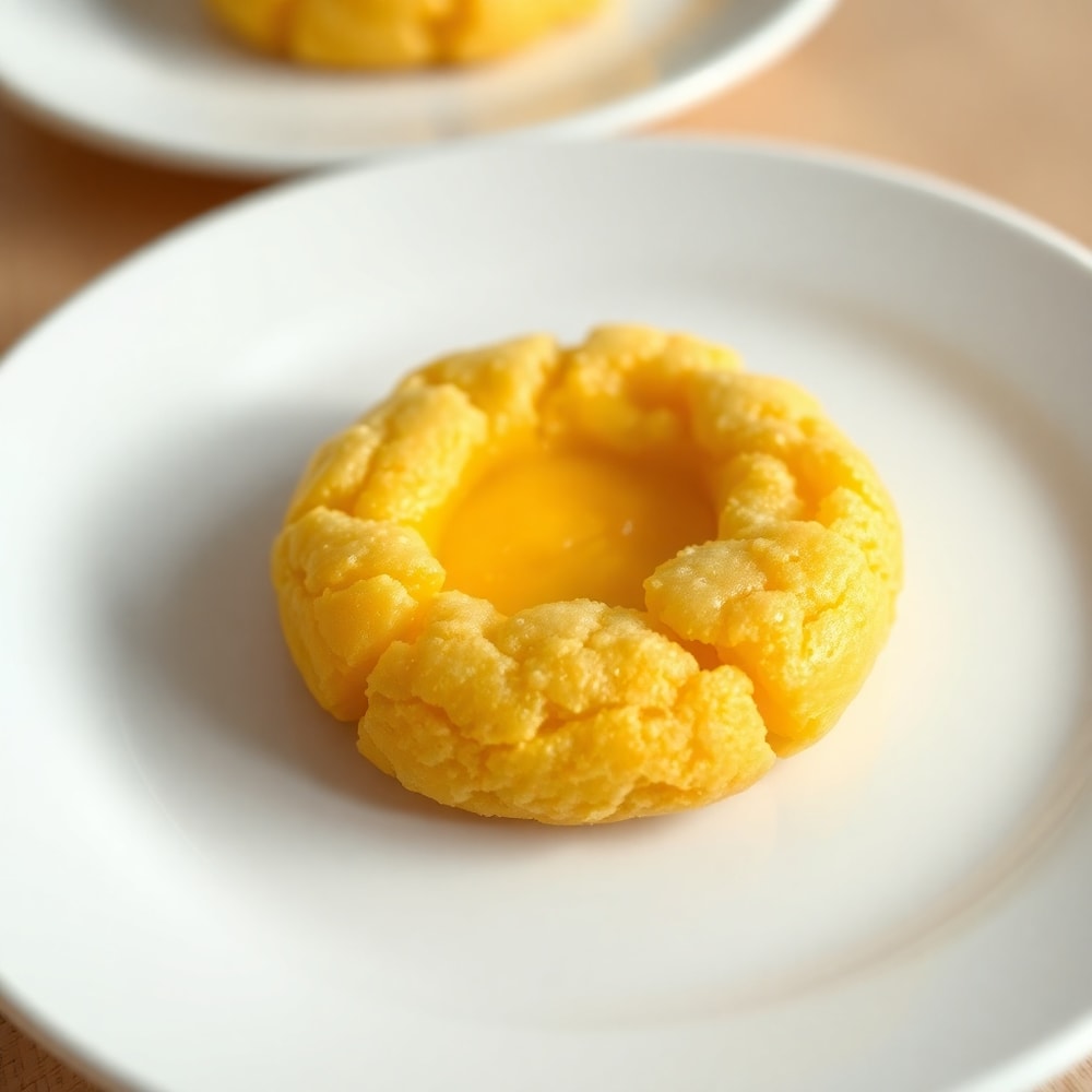 Tropical Mango Cookie on a white plate