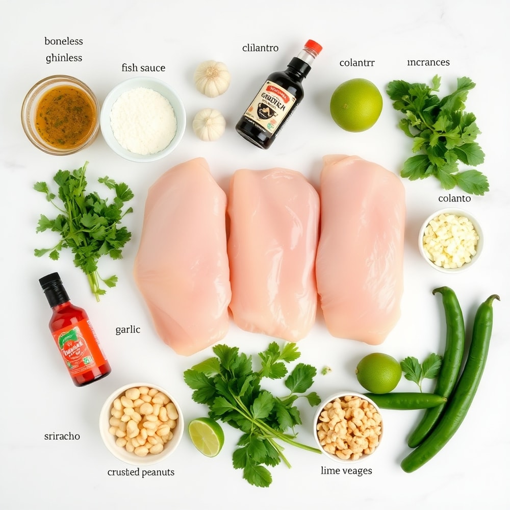 Raw Ingredients for Vietnamese Lemongrass Chicken